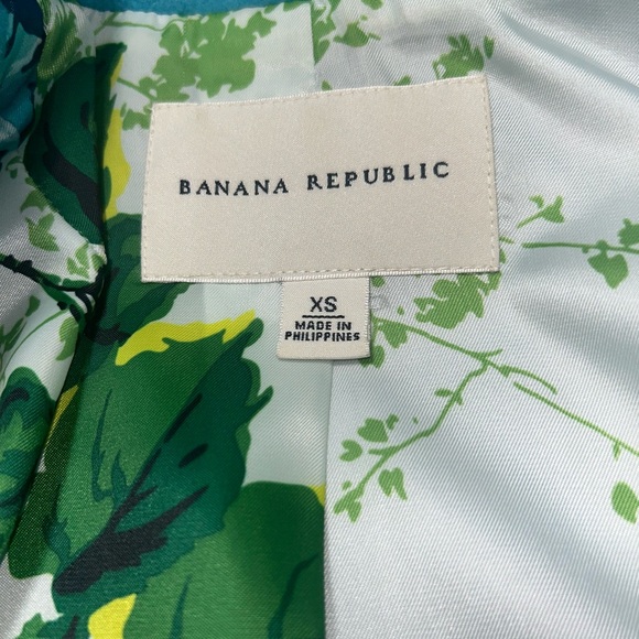 Banana Republic Womens Wool Blend Peacoat Size XS Long Jacket Floral Lining - Picture 10 of 16